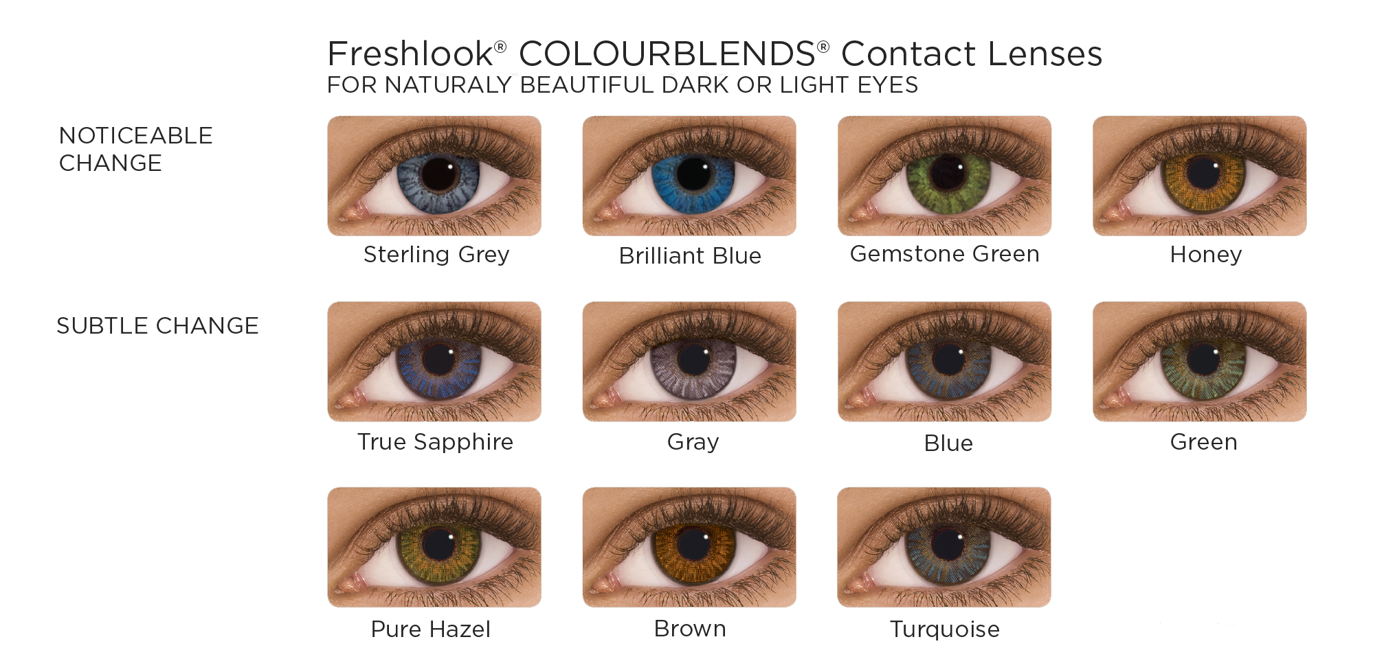 Freshlook Colorblends Contact Lenses 6 Pack Eyeq